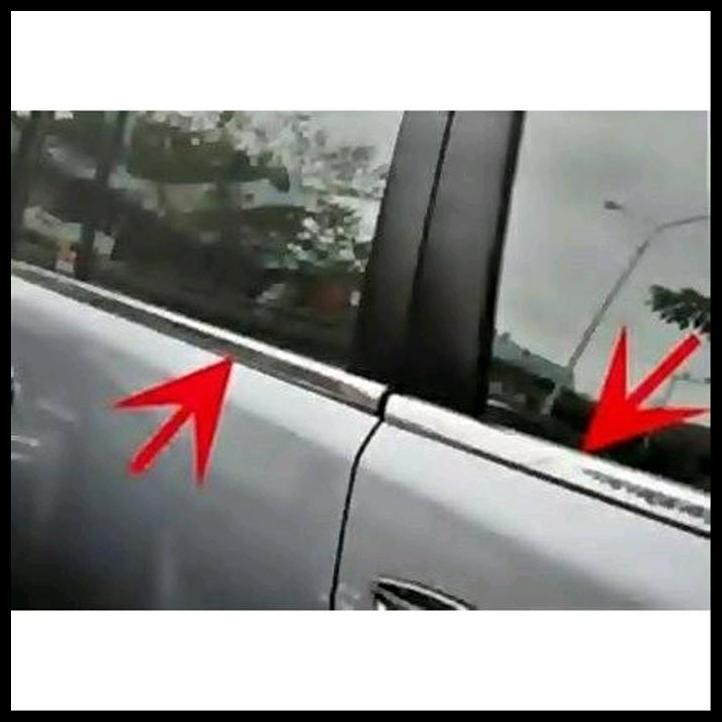 TERMURAH LIST LIS KACA SAMPING PINTU WINDOW LINER TOYOTA INNOVA INOVA 2004 SAMPAI 2015 CHROME CROME 