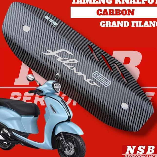 Cover Tutup Tameng Knalpot Grand Filano Carbon Nsb Cover Knalpot Variasi Carbon Grand Filano