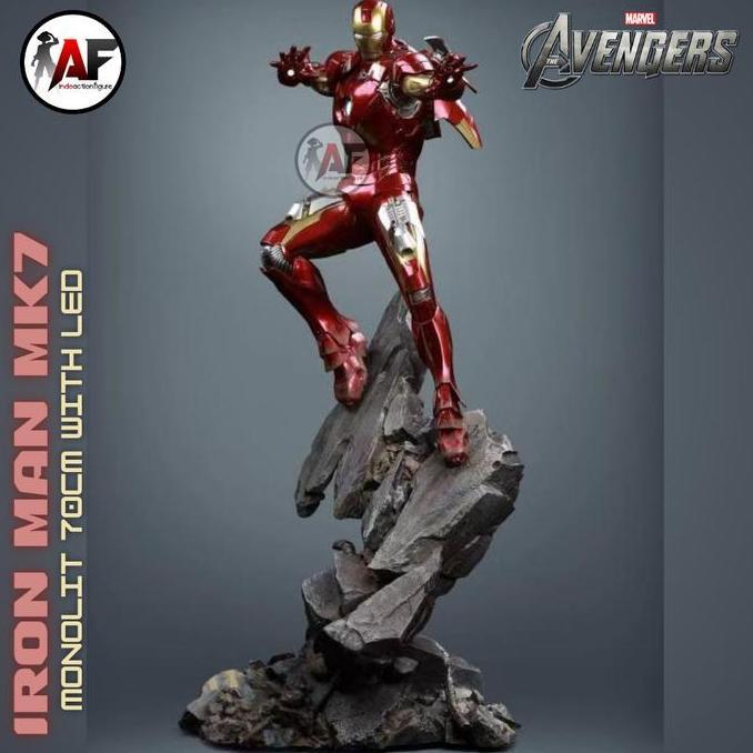 PRE ORDER RESIN Statue Marvel Iron Man MK7 Monolith 70cm Studio Design Recast with LED