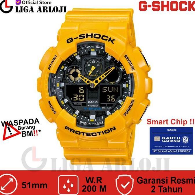Casio G-Shock Ga-100A-9Adr Jam Tangan Pria Gshock Ga100 Ga-100A-9A