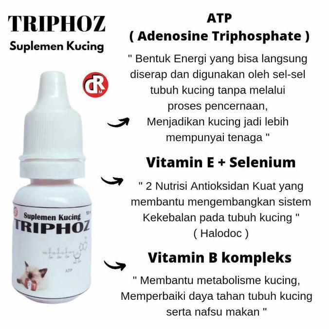 Obat Kucing Sakit Lemas Panleu Calici Triphoz ATP Selenium Vitamin E