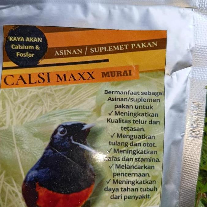 Tqs Calsi Maxx Murai Batu 100Gram Suplemen Bubuk Asinan Untuk Burung Murai Batu