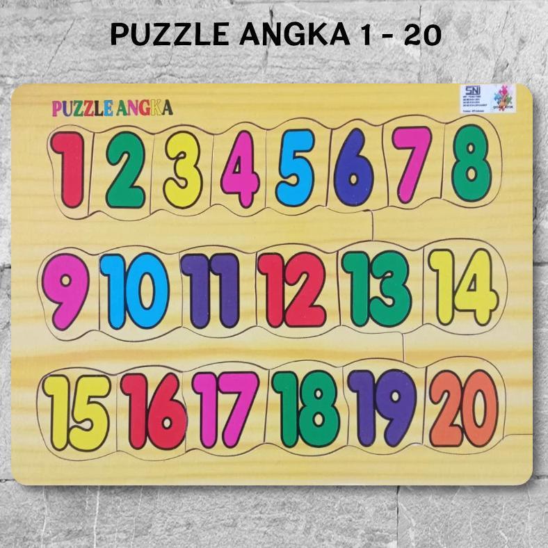 premium` mainan edukasi paket 4 dan 3 pcs mini puzzle huruf besar hijaiyah lowercase angka sni promo