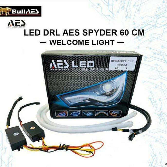 Drl AES Welcome light Softled Spyder 60Cm Running Sen Lampu Alis Mobil