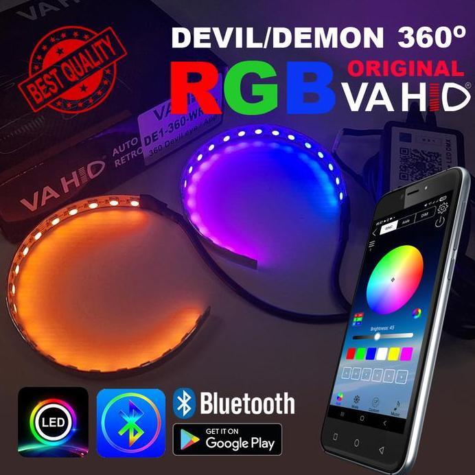 Devil 360 RGB Welcome Light Original Brand Merk Vahid Kualitas Premium Bukan Merk Ala-Ala Bukan Kw-K