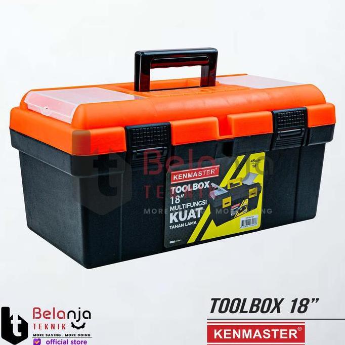 KENMASTER TOOL BOX 18 INCH TEMPAT PERKAKAS TOOLKIT TOOL BOX 18" ORIGINAL DAN TERPERCAYA