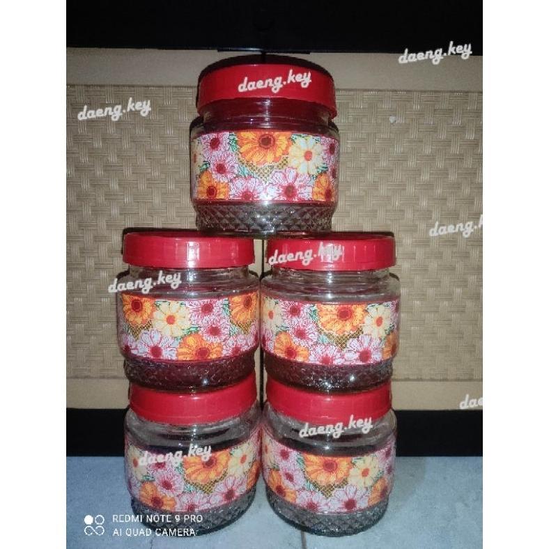 Toples kue kering | toples lebaran | Toples bunga cantik| Toples kaca tebal | Toples hari raya .