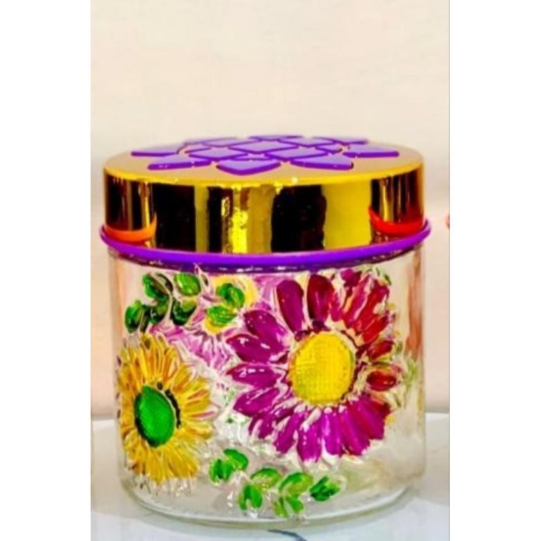 TOPLES KACA MOTIF BUNGA / TOPLES LEBARAN / TOPLES KUE / TOPLES KACA Baru