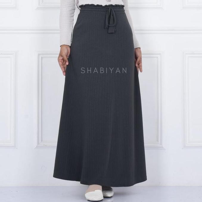 SHABIYAN - Knit Skirt - Rok Knit Wanita - Rok Kaos Muslim Panjang Kekinian - 505 Basic Casual