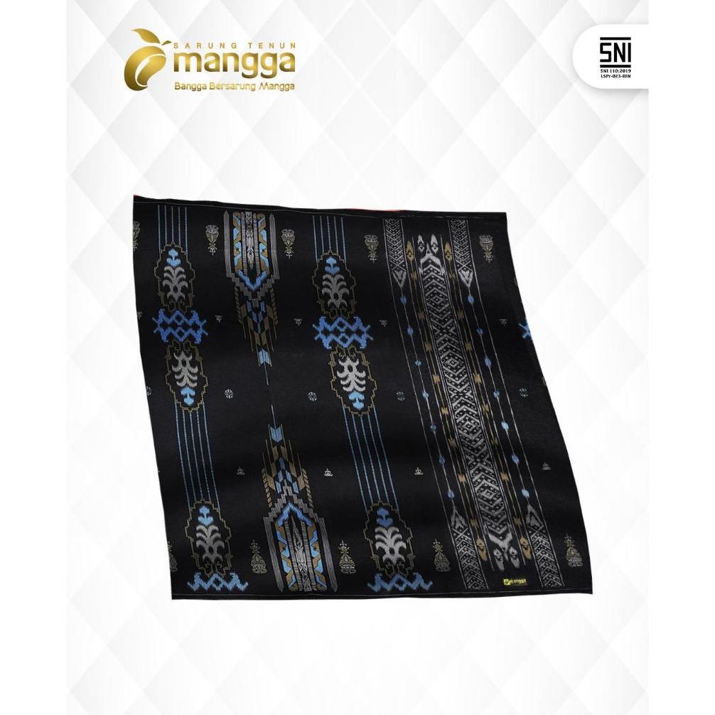 Hot Sale Sarung Mangga Gold Kembang Dgw Hitam Biru Baru Gkdgw52