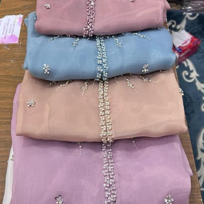 Organza outer premium payet cantik Muslim Cardigan Wanita Kardigan Panjang