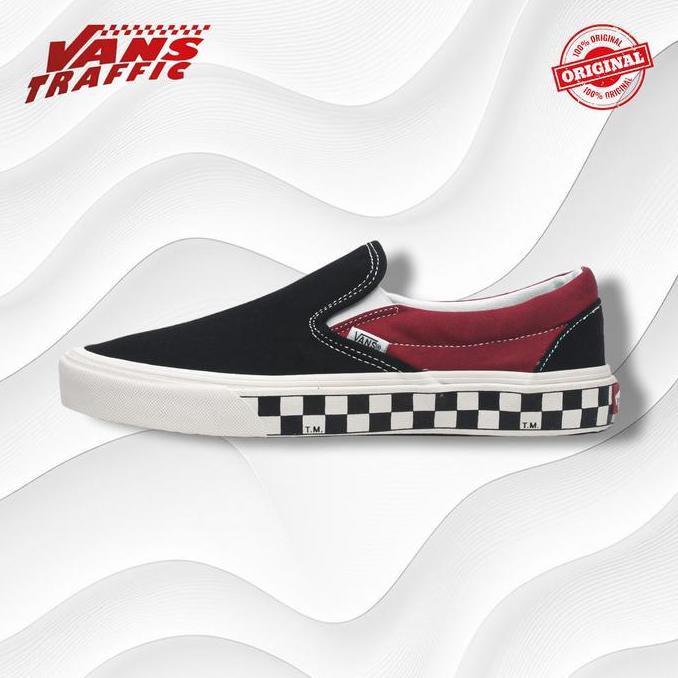 Vans Slip On BMX Checkerboard Black & Red Orinal
