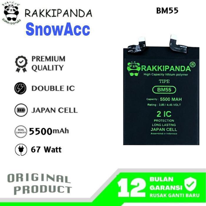 (Termurah) Rakkipanda Baterai Compatible Xiaomi Mi 11 Pro / Mi 11 Ultra Kode Battery Bm-55 / Bm55 / 