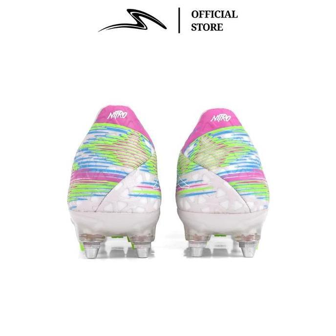 SPECS SEPATU SEPAK BOLA ACCELERATOR LIGHTSPEED 4 NITRO ELITE SG WHITE SAND GREEN GECKO SPE1010138