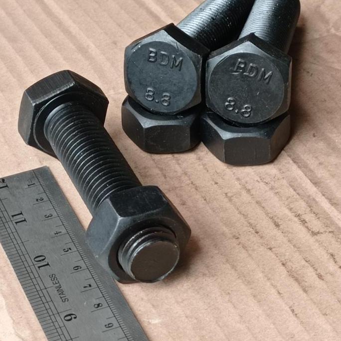 1 M20 X 80 Baut Baja Htb 8.8 / Baut Baja M20X80 / Baut Htb 8.8 M20X80 Restock