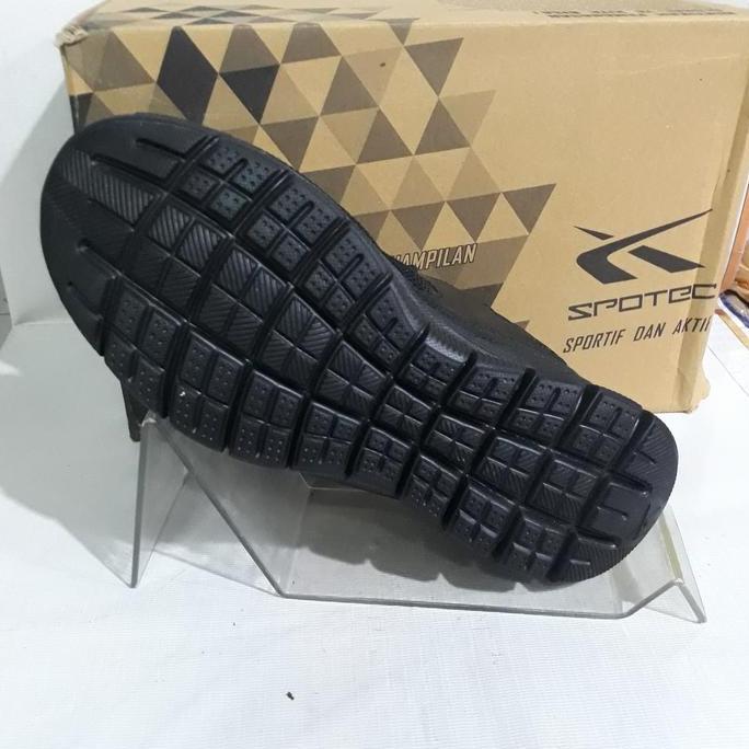 sepatu sneakers hitam polos 44/45 SPOTEC hexa orinal