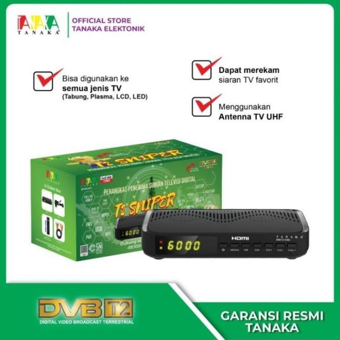 SET TOP BOX/STB TANAKA T2 SNIPER RECEIVER TV DIGITAL DVB-T2 BISA GRAB
