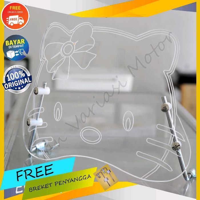 Winsild Akrilik Visor Kacadepan Motor Universal Karakter Kartun Untuk Semua Motor Bening/Riben Smoke