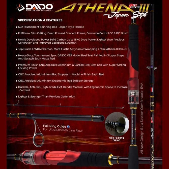 Promo Joran Spinning Daido Athena Iii Pro Series Js 602