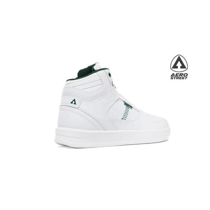 Aerostreet 36-45 Hoops putih hijau Sepatu Sneaker Casual Pria Wanita