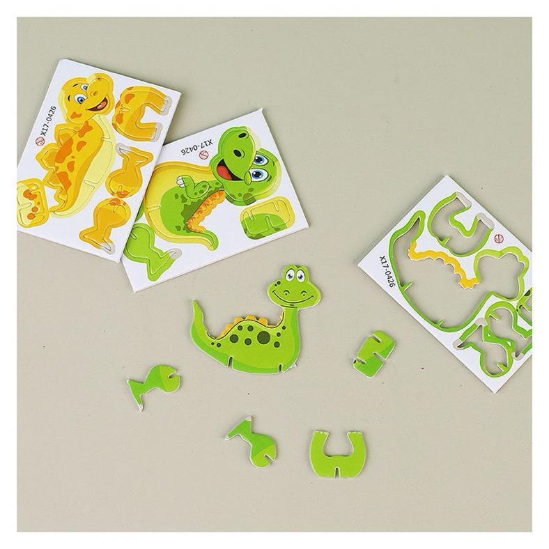 HEMAT` Mainan Edukasi Anak Puzzle 3D DIY Motif Hewan Serangga Dinosaurus Kendaraan Puzzle 3D DIY KEK