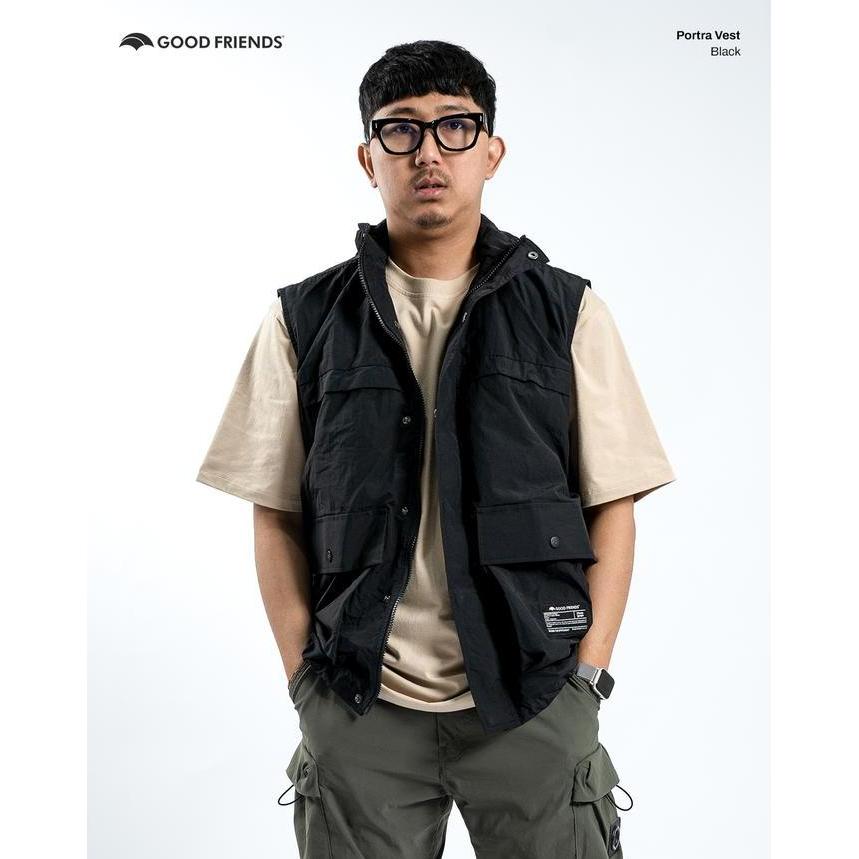GOODFRIENDS Rompi Pria PORTRA VEST Black
