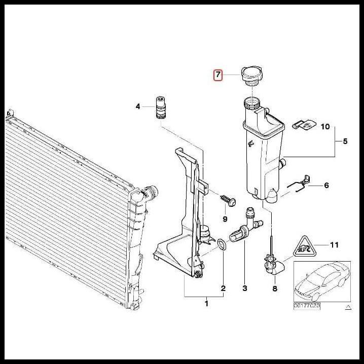 TERBARU ORIGINAL BMW E30 E34 E36 RADIATOR CAP TUTUP RADIATOR 1,4 BAR 