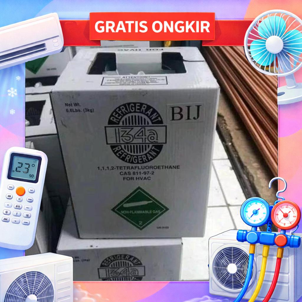 Freon Kulkas R134A 3Kg Murni Tabung Mini Sameday