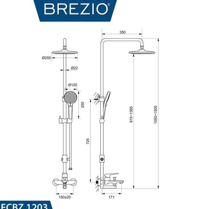 Ready Shower Tiang Set BREZIO / Shower Column BREZIO FCBZ 1203 / FCBZ1203