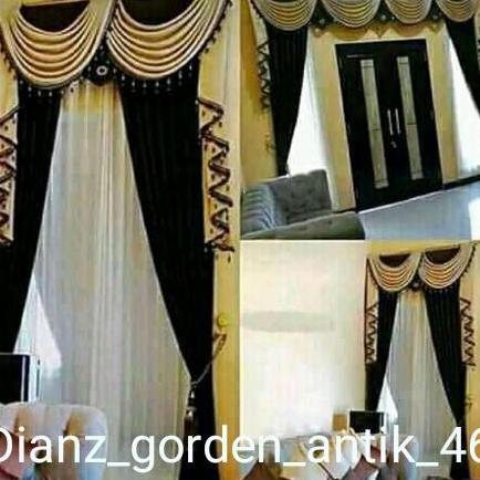 Gorden Poni Gelombang spanyol Jendela Pintu Mewah Elegan Rumah murah