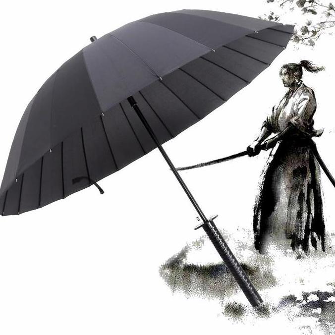 Payung Katana Samurai Ninja Umbrella Jepang Payung Besar Hitam Polos