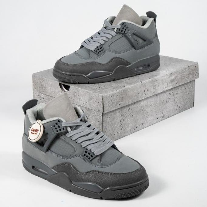 Sepatu Air Jordan 4 SE Paris Olympics Wet Cement Grey Sneakers Authentic