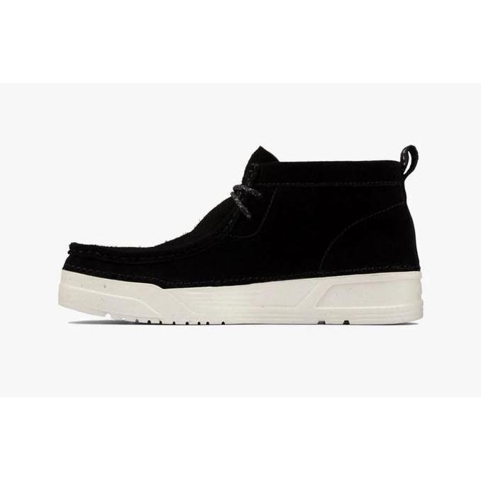 Sepatu pria clarks orin wallabee black suede orinal with box