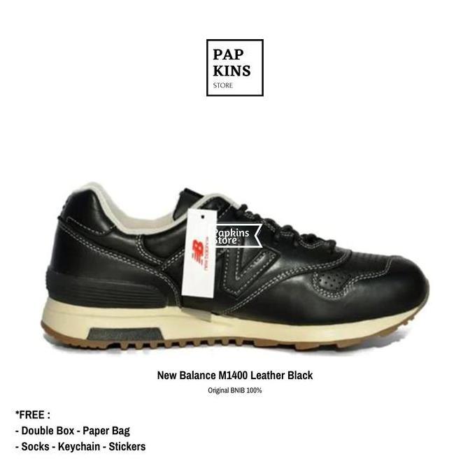 sepatu new balance m1400 leather black orinal bnib / sneakers pria