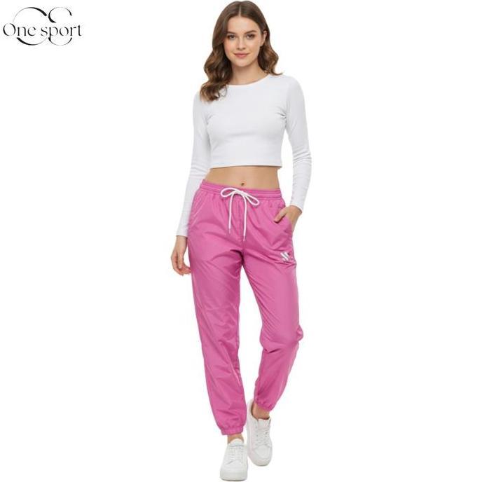 Celana Training Wanita Olahraga _ Celana Jogger Pria Wanita Parasut _ Outfit Olahraga _ Running Gym 