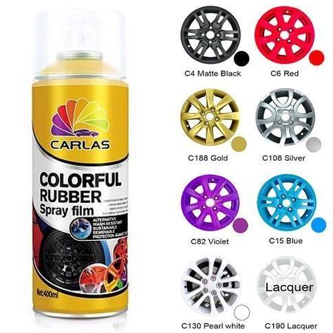 BEST SELLER CARLAS RUBBER PAINT CAT VELG BODY MOBIL MOTOR WARNA LENGKAP MERAH HITAM PUTIH GOLD / SPR