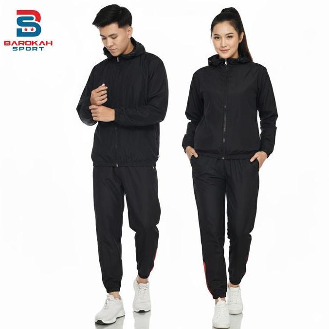 Limited Oneset Jaket Celana Olahraga Parasut Jaket Sauna Suit Running Setelan Olahraga Parasut Joggi