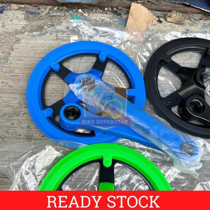 Crank Set Gir Sepeda 44T Exotic dengan Cover Lipat Fixie Minion Mini Velo Balap