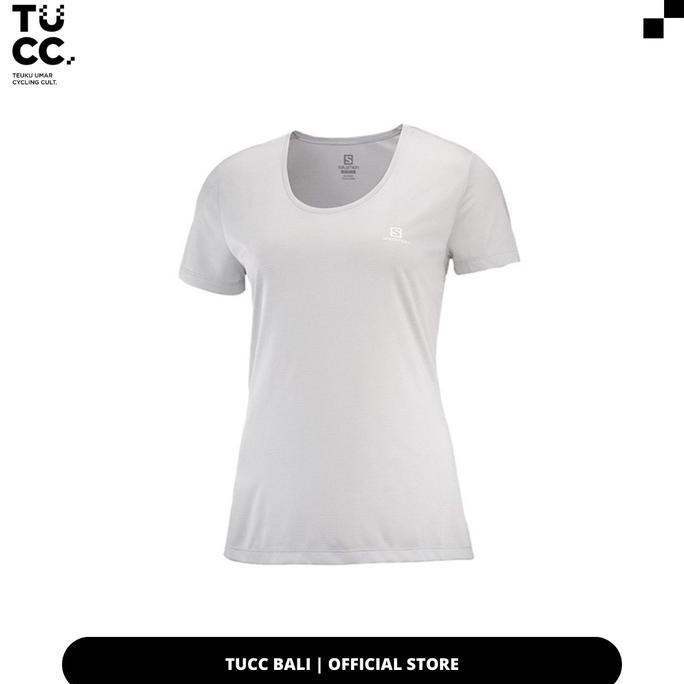 Baju Lari - SALOMON - Agile Women's Short Sleeve Tee - White Oyster
