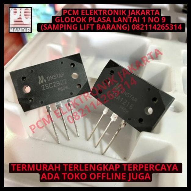 TERLARIS TRANSISTOR SANKEN KW MONSTAR/HANAYA A1216 C2922 2SA1216 2SC2922 