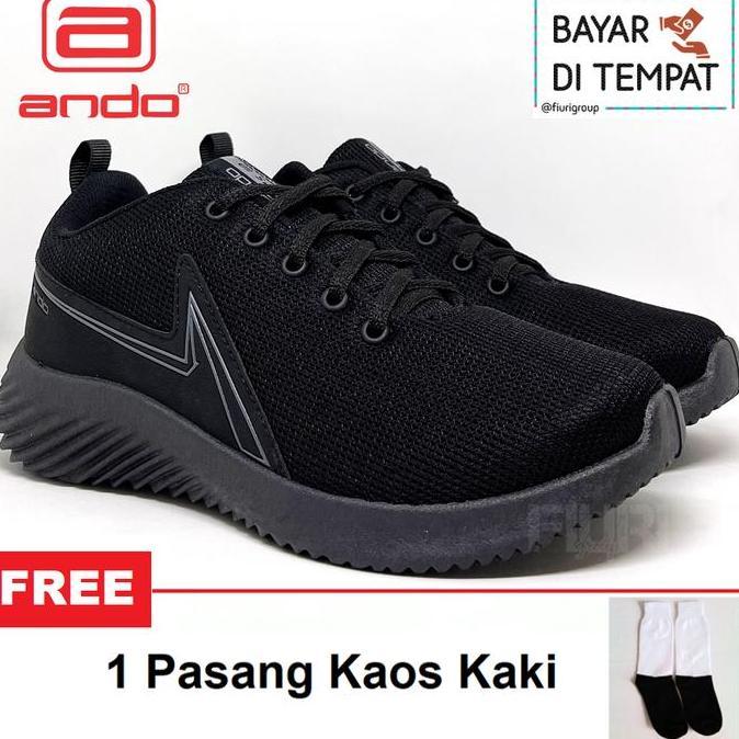 ANDO BOAZ 35-38 FULL HITAM SEPATU LARI FITNES SENAM PRIA