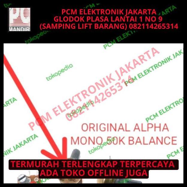 TERLARIS POTENSIO POT MONO B50K 50K ALPHA ALFA BALANCE ASLI ORI ORIGINAL