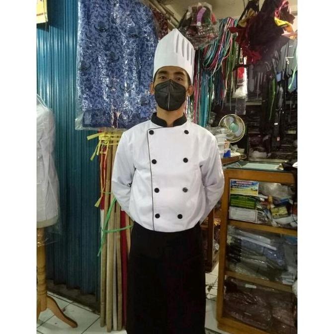0KEMEJA CHEF JUNA / KEMEJA KOKI / BAJU KOKI / BAJU CHEF / KEMEJA CHEFS / EFRON CHEF / TOPI CHEF / BA