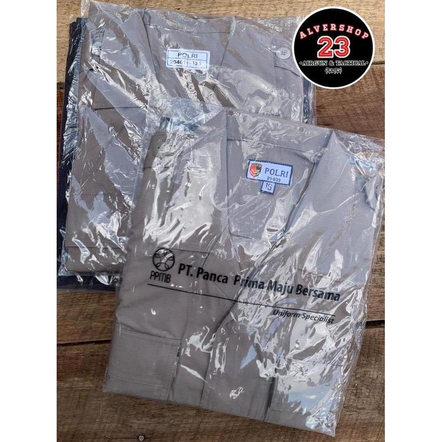 Setelan Baju Pdl Jatah Pembagian Coklat Polri Sritex Ripstok PT PPMB