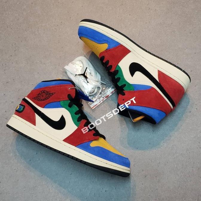 Nike Air Jordan 1 Mid Fearless Blue The Great (Authentic)