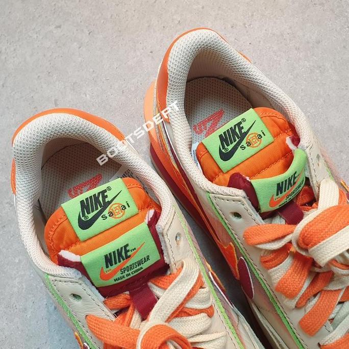 Nike LD Waffle Sacai Clot Orange Blaze (100% Authentic)