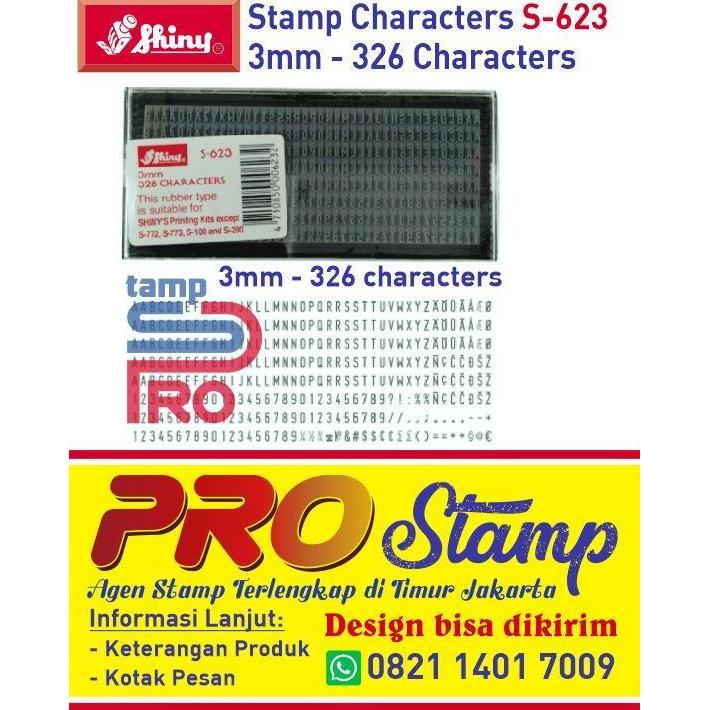Stempel Shiny Characters Huruf & Angka LUIS