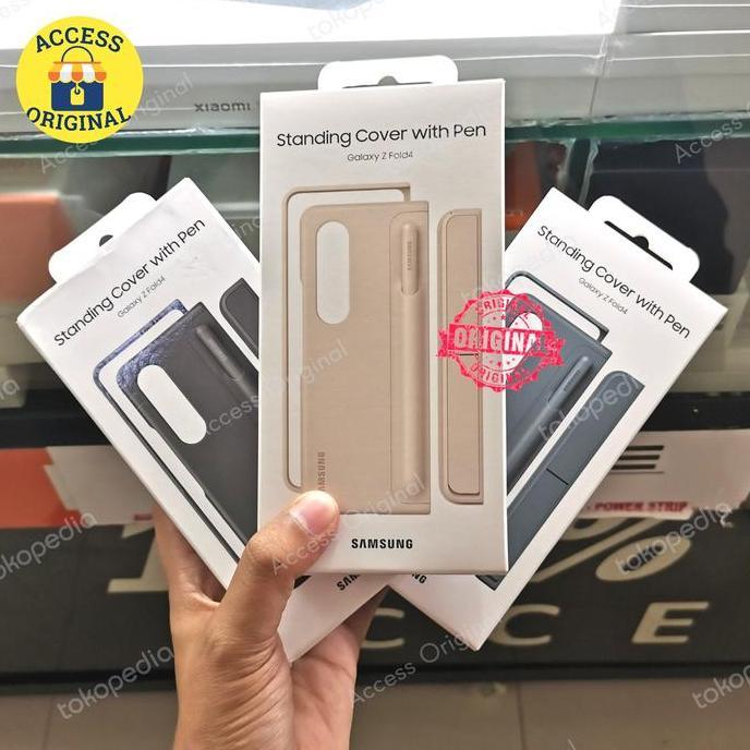 Samsung Standing Cover With S Pen Z Fold 4 Case Z Fold4 5G Original Terlaris