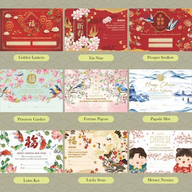 Kartu ucapan imlek greeting card chinese new year tag cny sincia gift