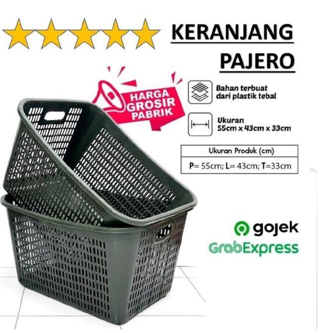 Tabitha Keranjang Pajero Hijau Plastik Kuat 57x47x35cm Harga Grosir Pabrik Ideal untuk Laundry Onlin